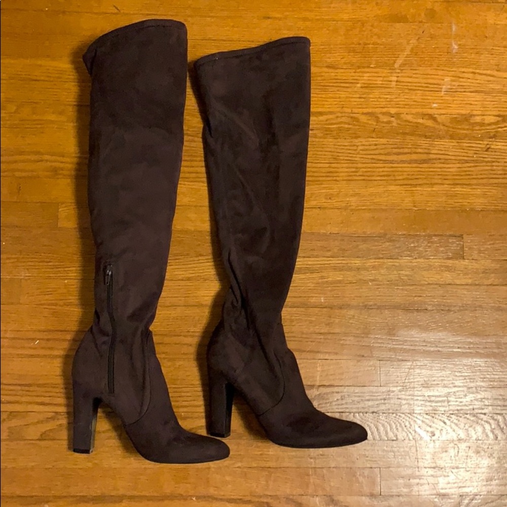 Over the Knee Faux-Suède Boots
